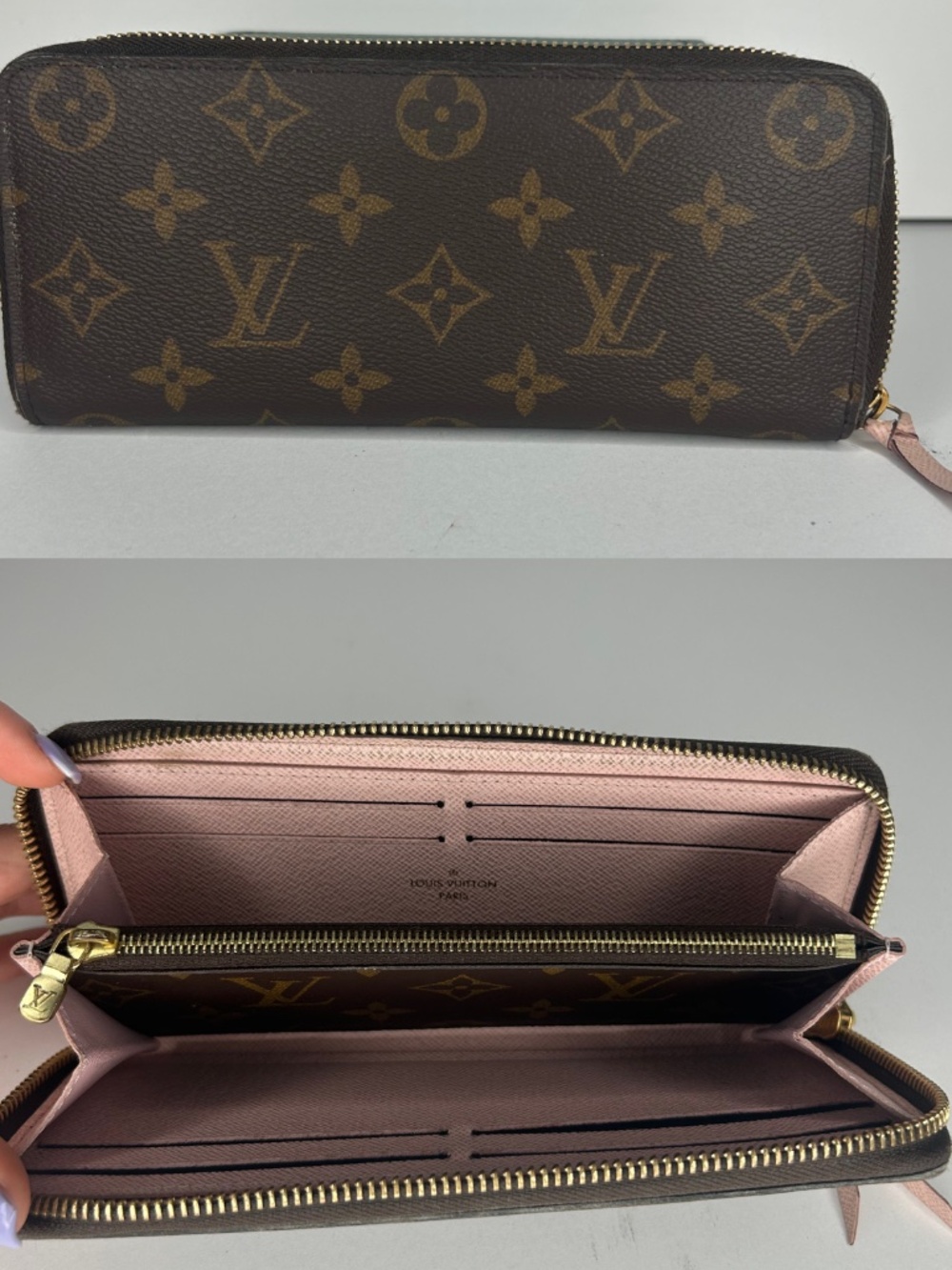 Louis Vuitton Clemence Wallet Ballerina Pink Interior